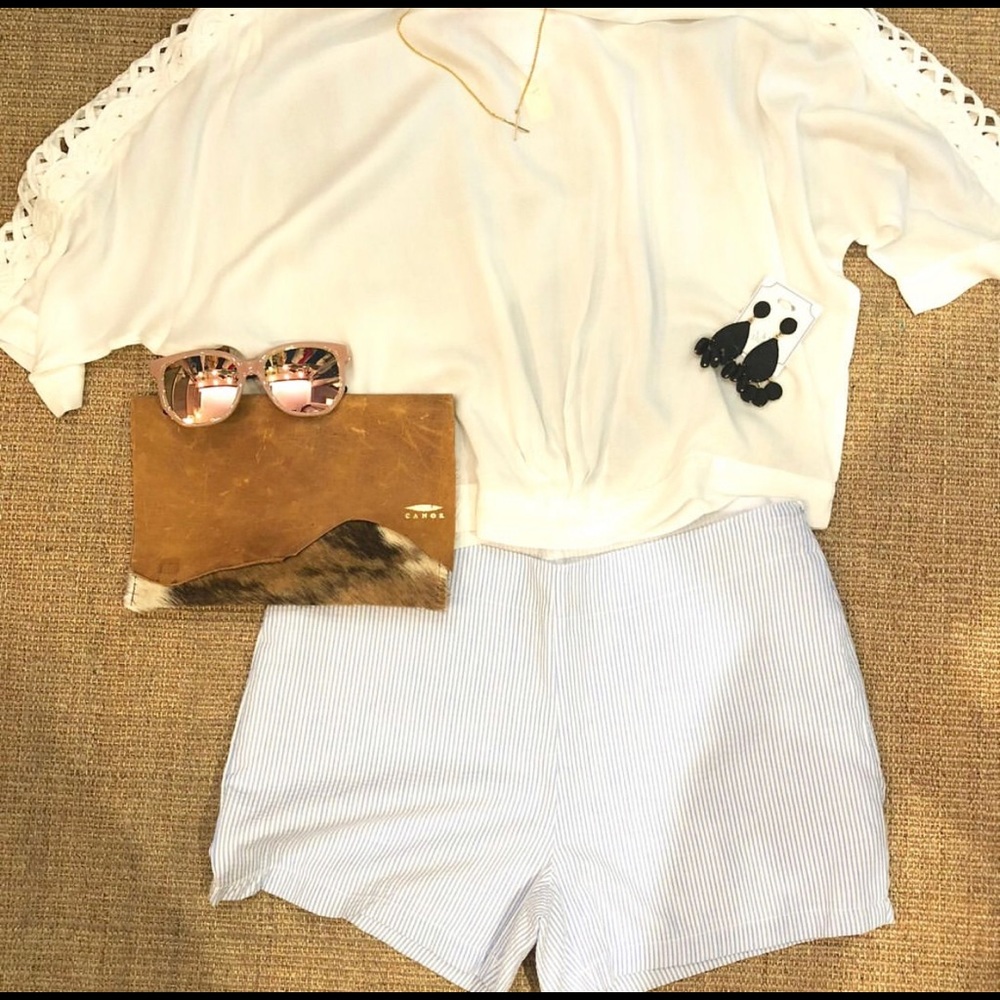 Sold! Cute Lightweight Top with Lattice Sleeve